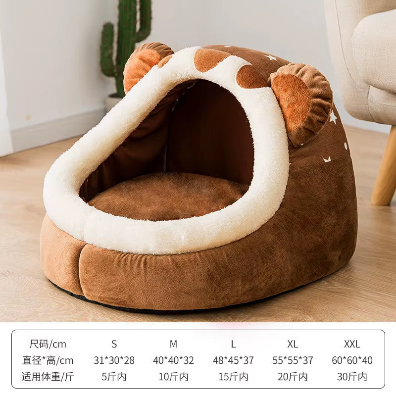 All-Season Semi-Enclosed Pet Bed