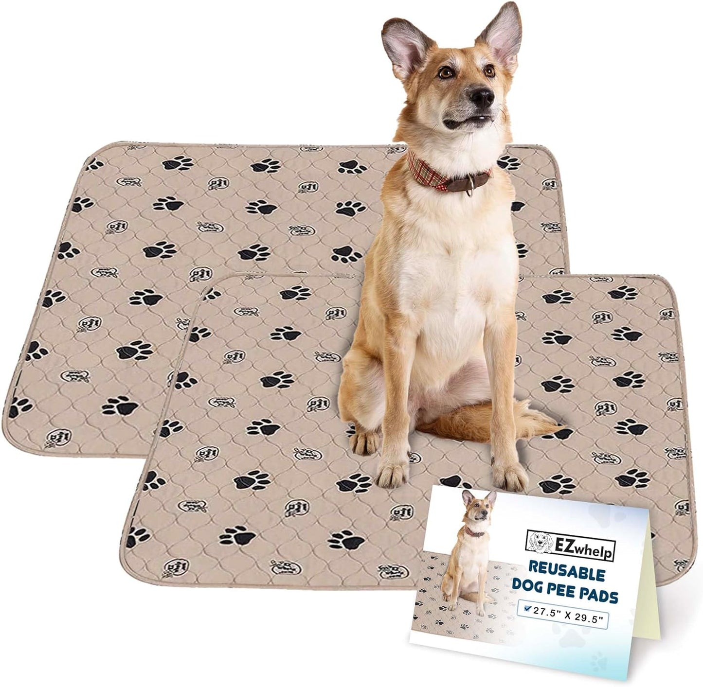 2-Pack Reusable Dog Pee Pads - Washable Waterproof