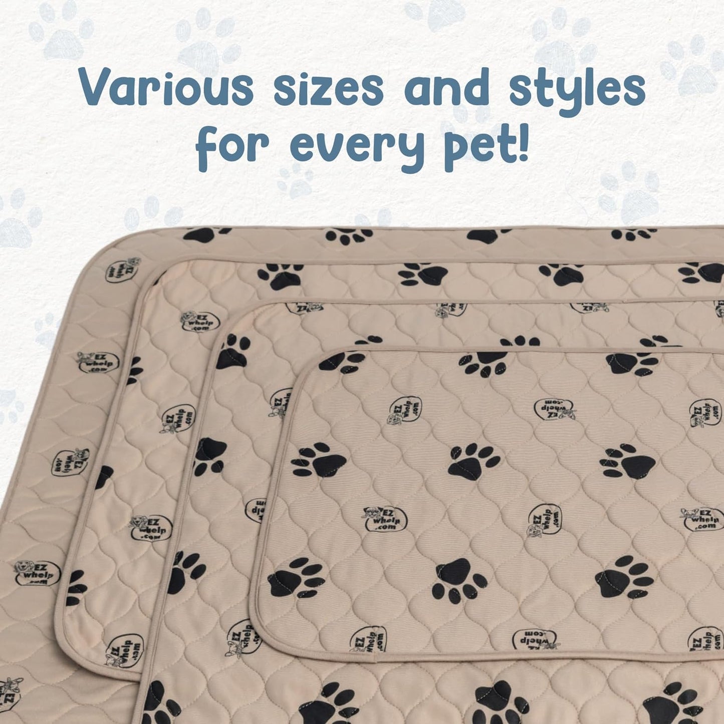2-Pack Reusable Dog Pee Pads - Washable Waterproof