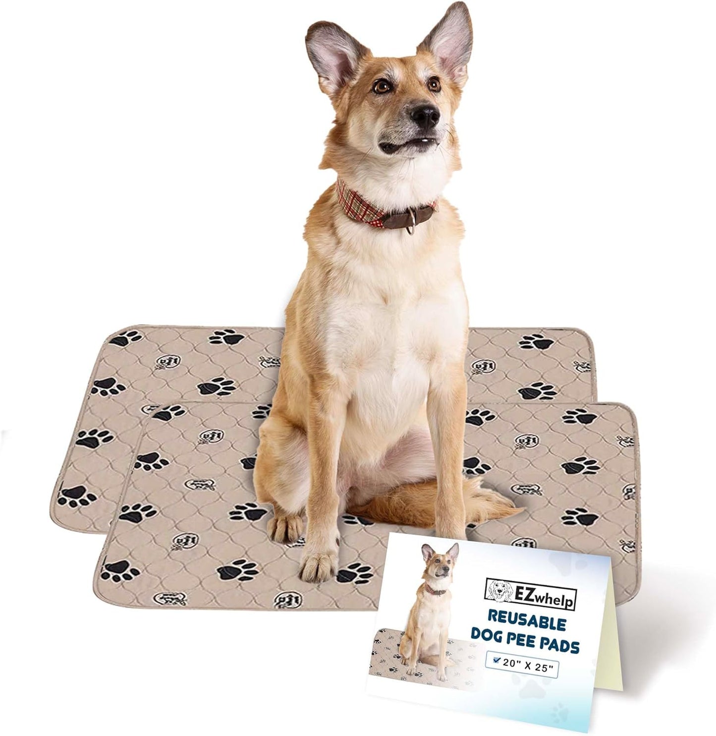 2-Pack Reusable Dog Pee Pads - Washable Waterproof