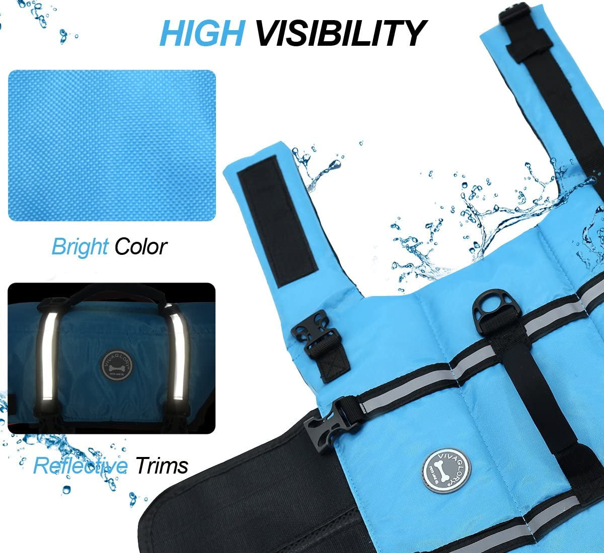 Premium Ripstop Dog Life Jacket - Blue