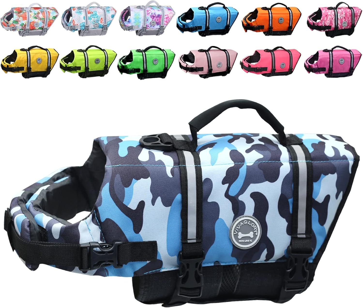 Premium Ripstop Dog Life Jacket - Blue
