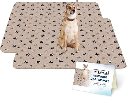 2-Pack Reusable Dog Pee Pads - Washable Waterproof